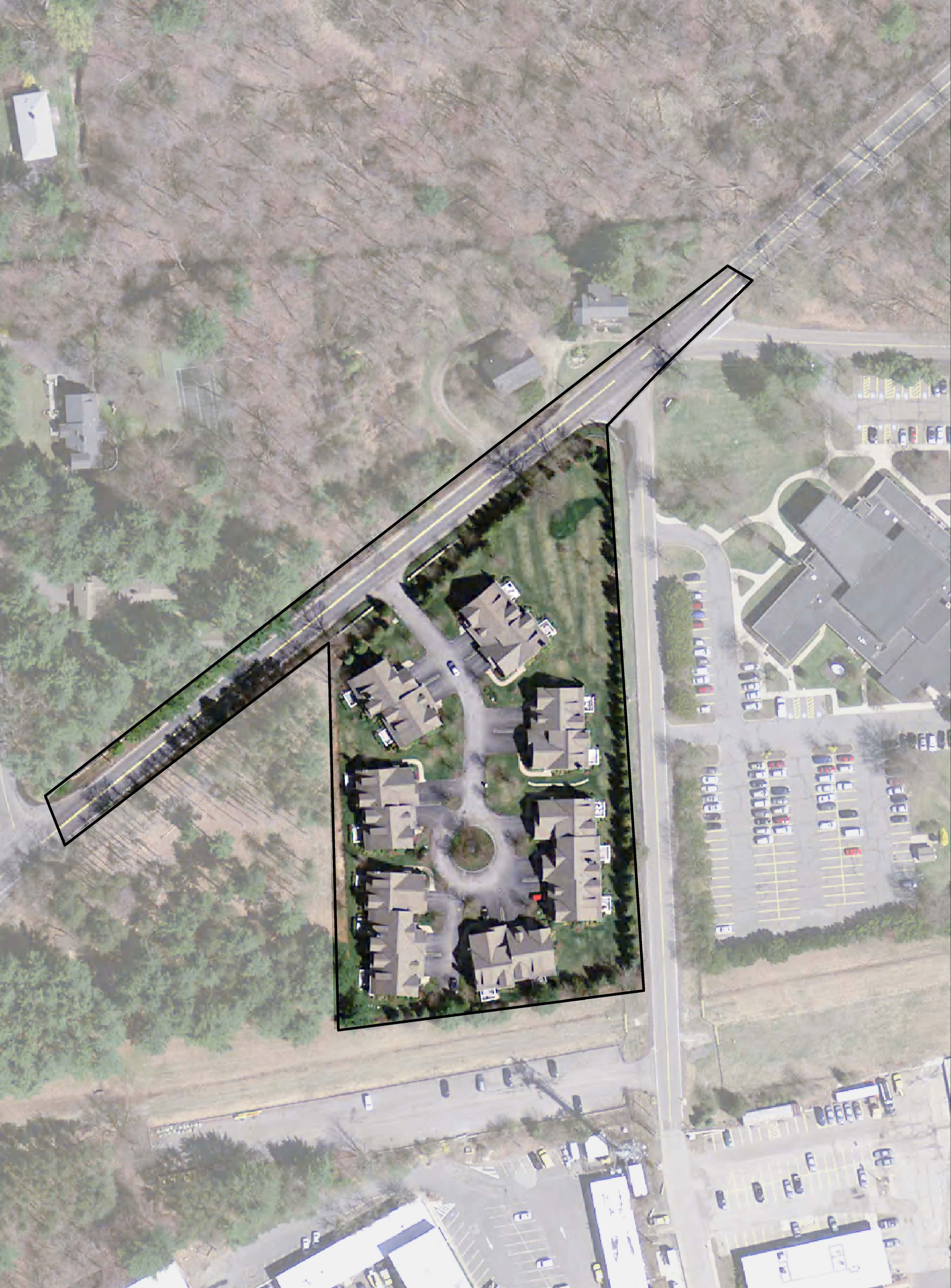 South Ave Weston — residential site plan aerial