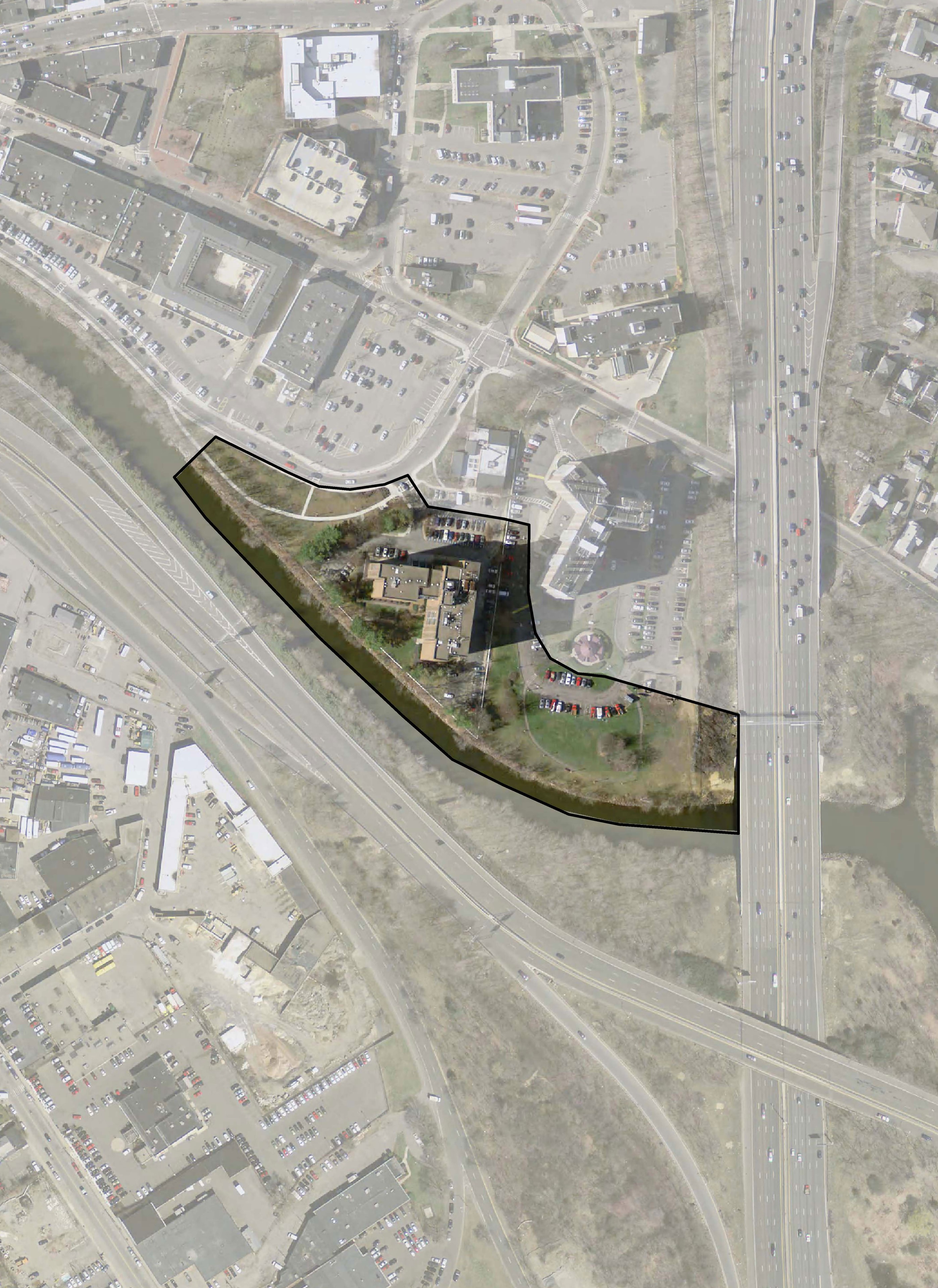 Riverside Towers site plan aerial